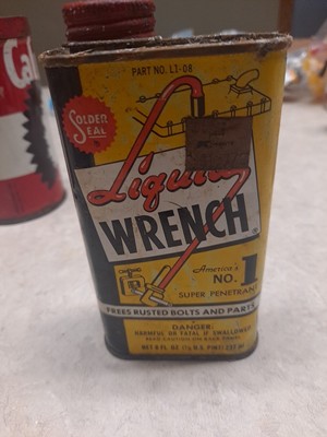 Vintage Liquid Wrench Empty Metal 8 Oz Advertising Can