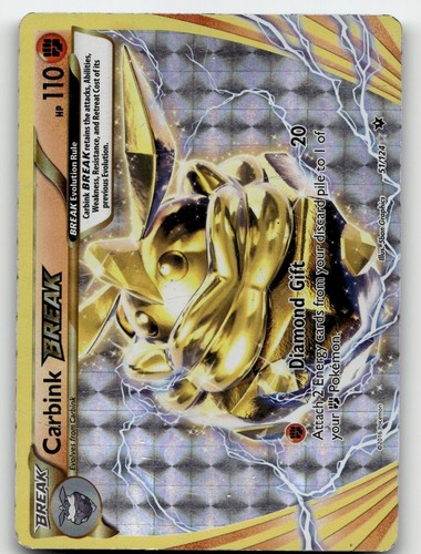 CARBINK BREAK 51/124 BREAK RARE FATES COLLIDE POKEMON HEAVILY PLAYED