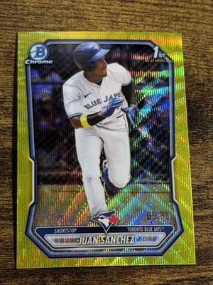 JUAN SANCHEZ 2026 Bowman #BCP-25 1st Chrome Yellow Wave Refractor /75