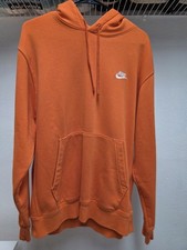 Nike Men's Large Orange Sportswear Club Fleece Pullover Hoodie