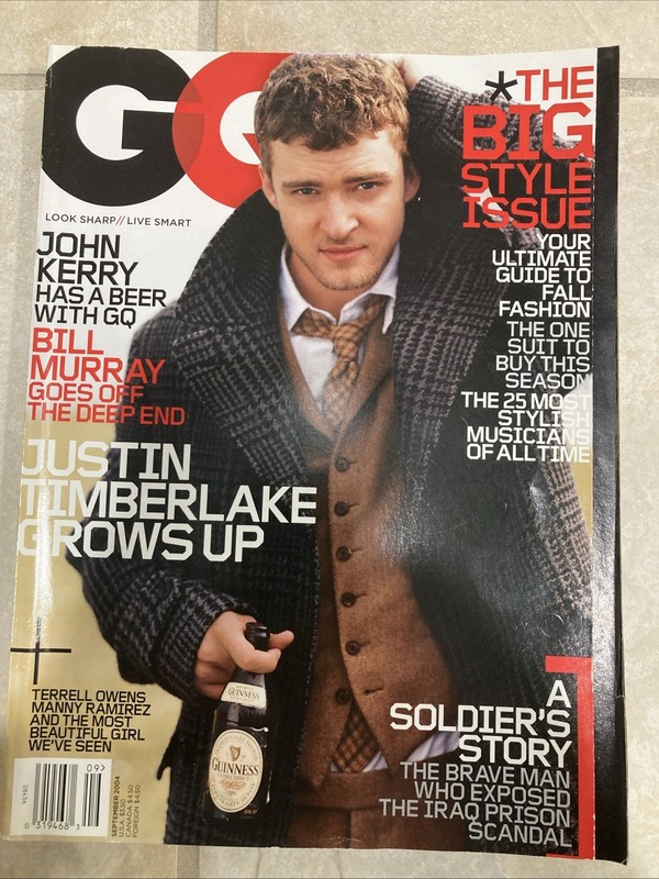 GQ Gentlemen’s Quarterly Justin Timberlake Grows Up Sept 2004