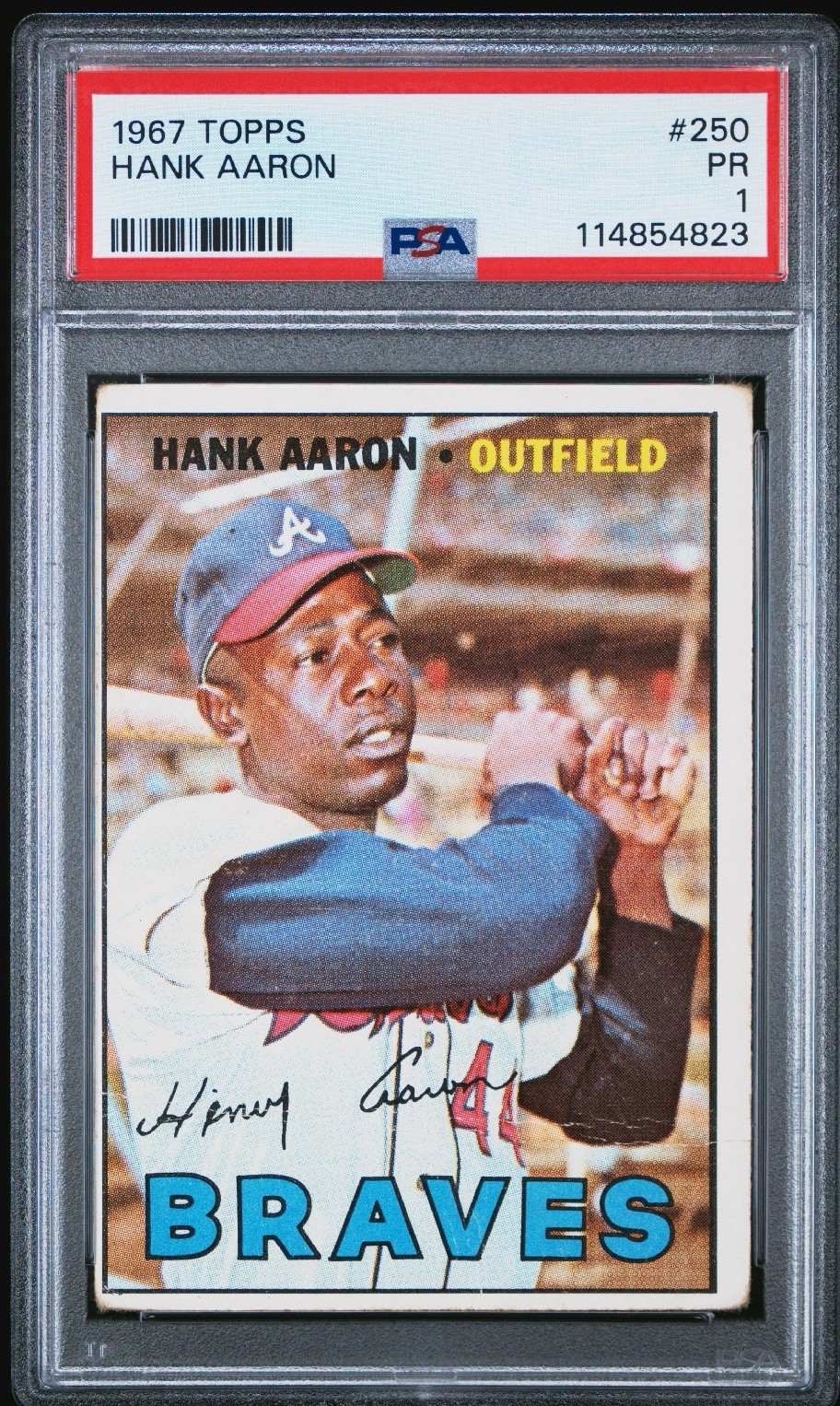1967 Topps Hank Aaron #250 PSA 1