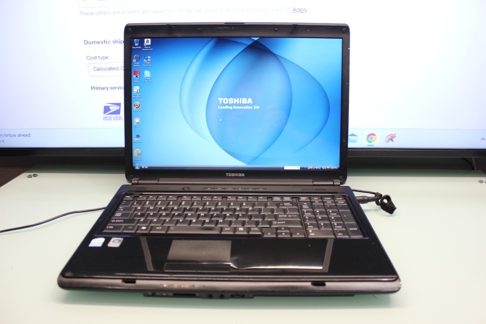 #38 Toshiba L350 LAPTOP 17" PENTIUM DUAL CORE @2.16GHZ 4GB R