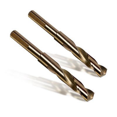 5/8 Cobalt Drill Bit 135 Split Point 1/2 Reduced Shank 3 Flats 2 Pieces Hard Met
