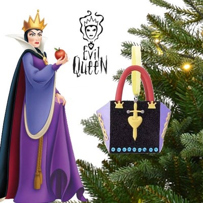 DISNEY SCHNEEWITTCHEN BÖSE KÖNIGIN WEIHNACHTEN HANDTASCHE BAUMSCHMUCK ZUM AUFHÄNGEN DEKO