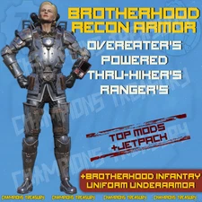 FALLOUT 76 PC BROTHERHOOD RECON ARMOR OVEREATER'S POWERED THRU-HIKER'S RANGER'S