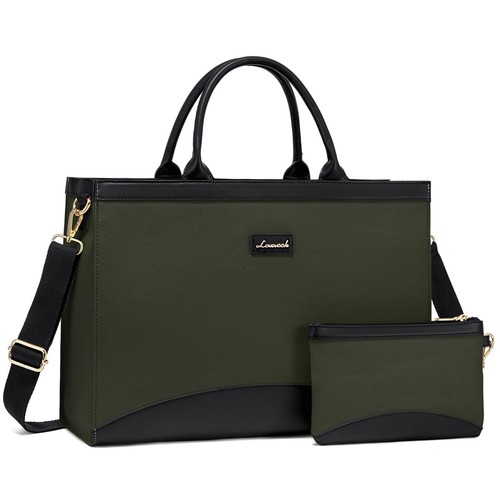 LOVEVOOK Laptop Tote Bag for Women 15.6 Inch Large Capacity Work Bag with Clu...