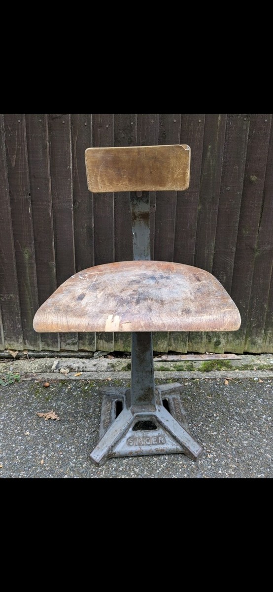 Vintage Industrial SINGER Sewing Factory Chair
