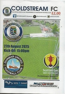 Coldstream v Dunbar United Scottish Cup 2nd Prelim Rd 22nd August 2026