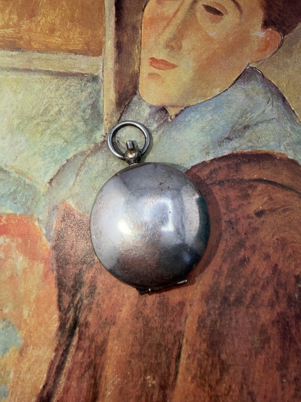 Antique Sterling Watch Case / Mourning Keepsake