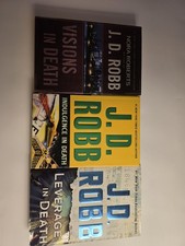 J.D. Robb Books-Vision In Death, Indulgence In Death, Leverage In Death