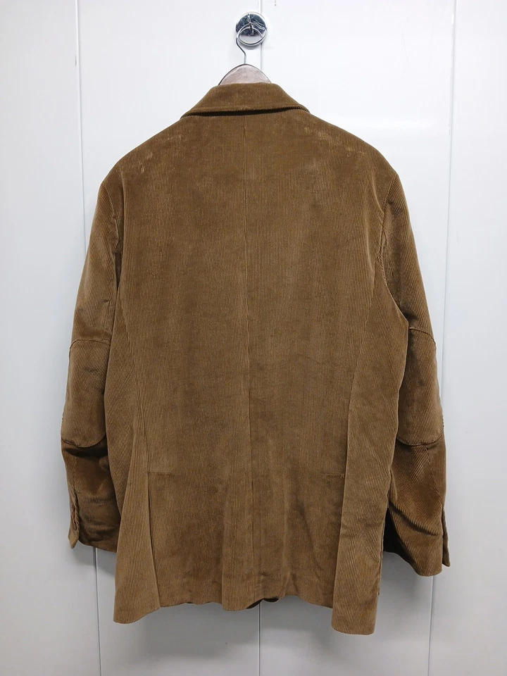 Мужской блейзер Brooks Brothers средний вельветовый коричневый с фланелевой подкладкой однобортный - Изображение 3 из 4