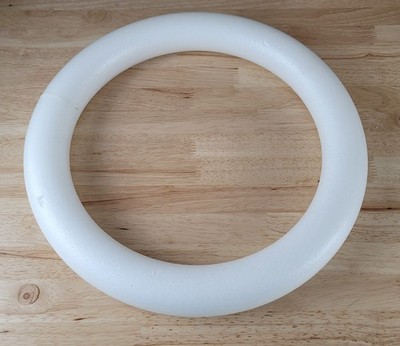 Vintage 15.5'' POLYSTYRENE CRAFT FOAM RING WREATH NOS