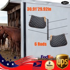 180 Degree Black Swivel Saddle Blanket Rack 2 Set Saddle Blanket Racks 6-rod US