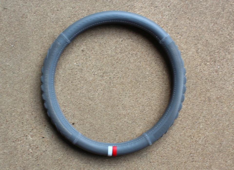 Car Truck TRD Steering Wheel Cover Gray Anti-Slip for Toyota - Image 3 of 4