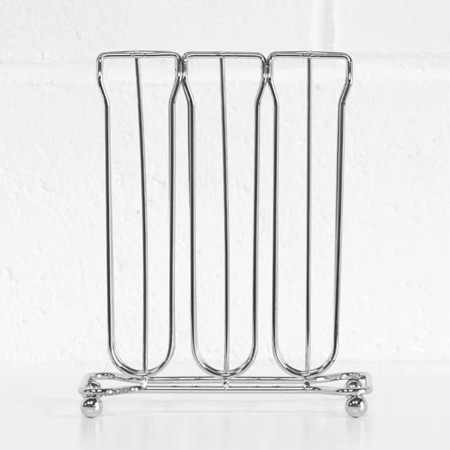 Set of 2 Chrome Metal Coffee Pod Holders Holds up to 30 Capsule Storage Stand