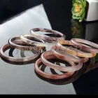 Certified Grade A Natural Lavender Golden Silk Jade Circle Bangle Bracelet