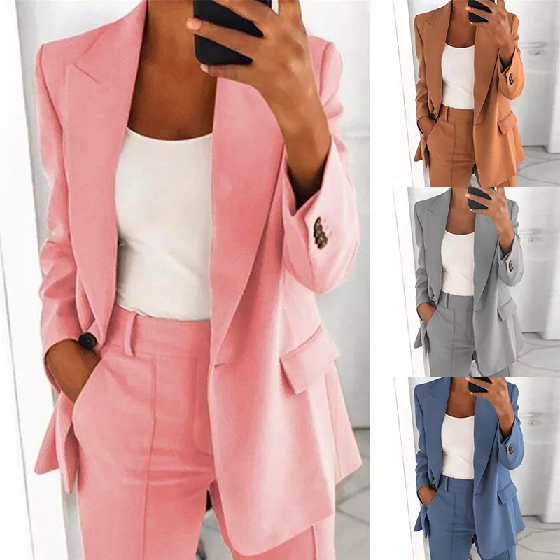 Women's pants suit Spring Autumn Office Ladies Elegant Blazer Trousers 2  Pieces of Sets Female Wine Red Trouser Suits - AliExpress