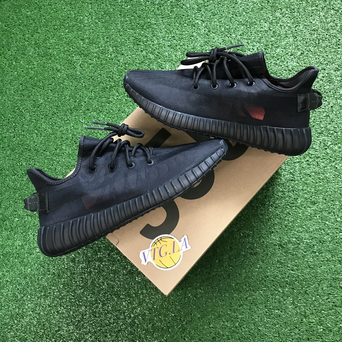 ADIDAS YEEZY 350 v2 MONCIN MONO CINDER SIZE 8 MENS BLACK GX3791 DEADSTOCK KANYE