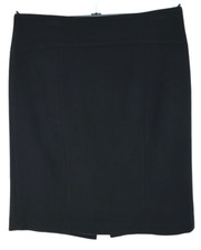 ANN TAYLOR Women's Thick Heavy Wool Pencil Skirt Lined Back Slit Black Size 14