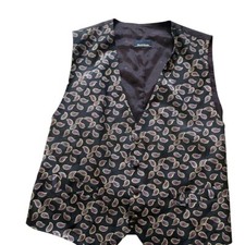 Mark Shale Vest Men's Purple Paisley Print Western Country