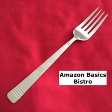 Amazon Basics BISTRO Salad Fork 7 1/4" Stainless Steel Flatware