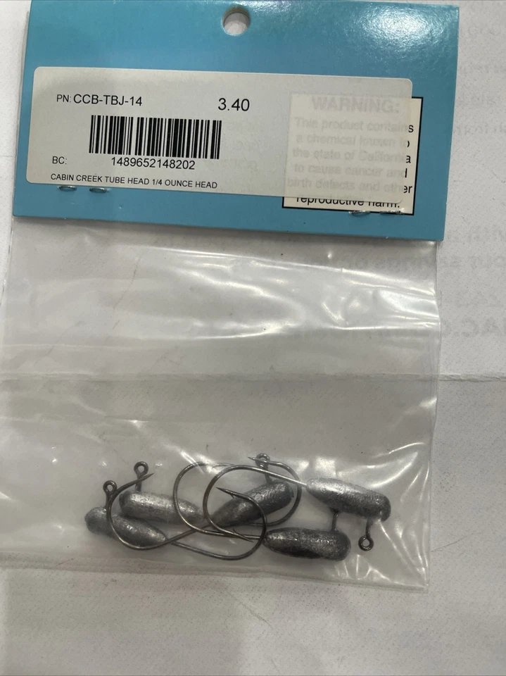 Cabezal de tubo Cabin Creek Baits Gamefish Series 1/4 oz cabeza paquete de 5  Foto 4 de 4