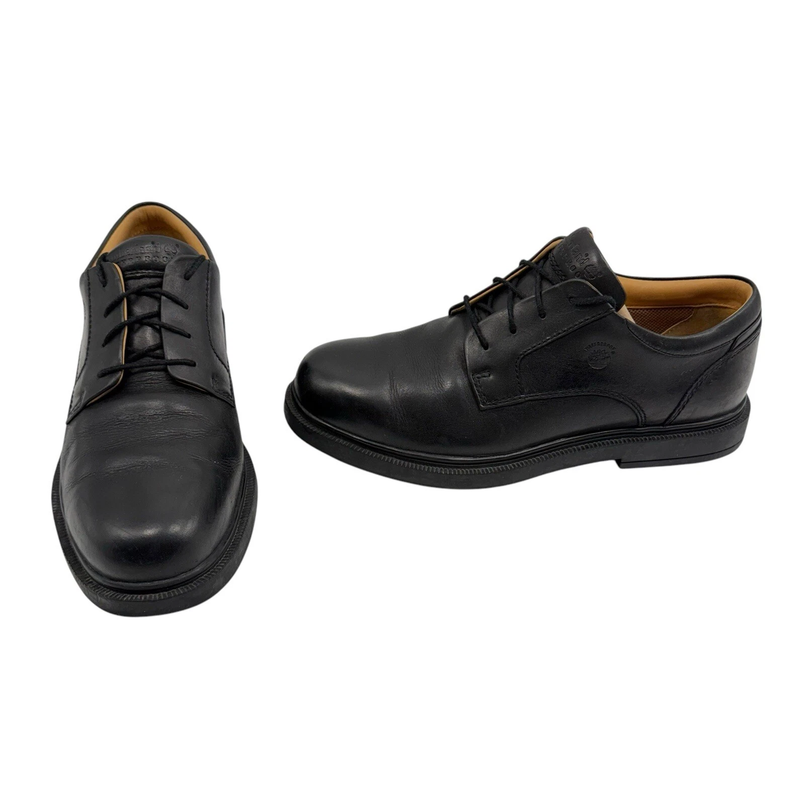 Scarpe eleganti Timberland impermeabili da uomo Oxford taglia 8 5 con lacci in pelle nera