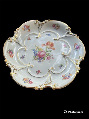 GRAF VON HENNEBERG Porcelain Gold Trim 9.25'' Bowl