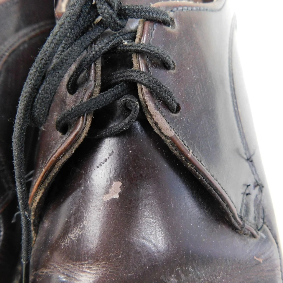 Zapatos de vestir de cuero vintage Sears Roebuck Gold Bond para hombre 9D marrón #1321 Foto 3 de 4