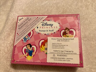 Disney princess stamps & stuff box, sealed, unused, 2002