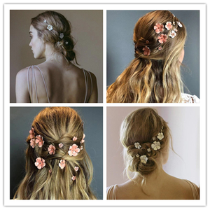 Fashion Lady Charm Flowers Hair Clip Retro Hairpin Jewelry Gold