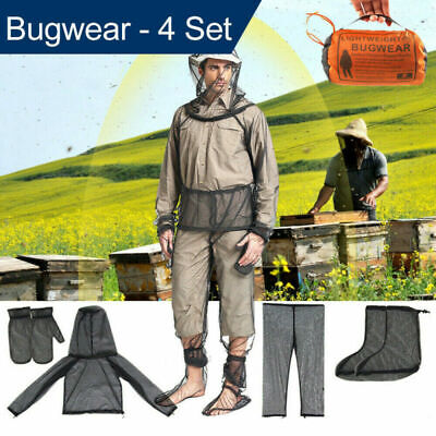 Outdoor Bug Wear Anti Mosquito Suit Jacket Mitts Pants Socks Net Yarn Mesh Cloth 