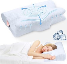 Almohada de espuma viscoel stica para dormir en la cama Cervical Ortop dico,king