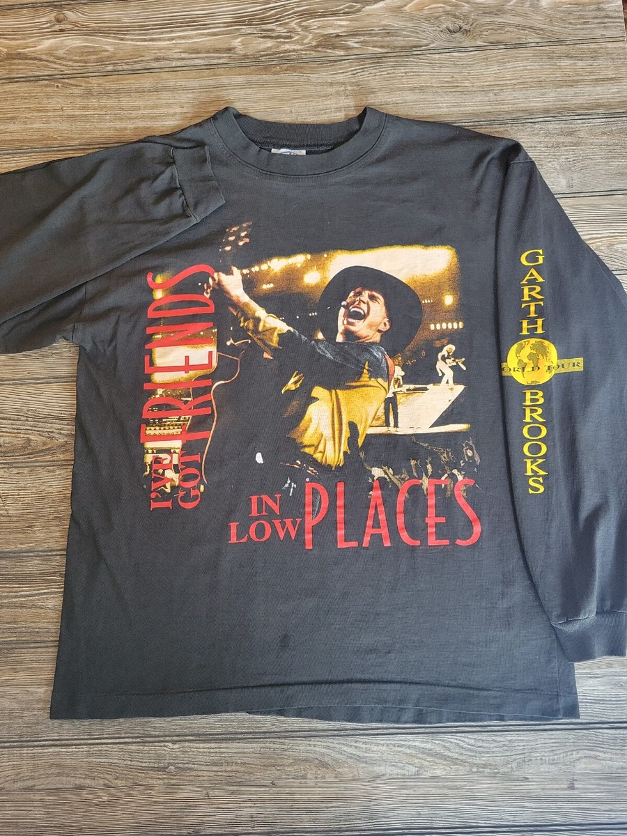 Vintage Garth Brooks 1996 Friends in Low Places Tour T-Shirt Long 