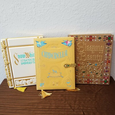 NEW Disney Classic Princess StoryBook Journal Set Cinderella Snow White ...