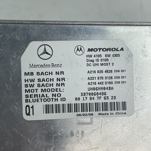 2007 - 10 Mercedes W221 S550 S600 CL550 CL600 Bluetooth Communication Module OEM - Picture 2 of 5