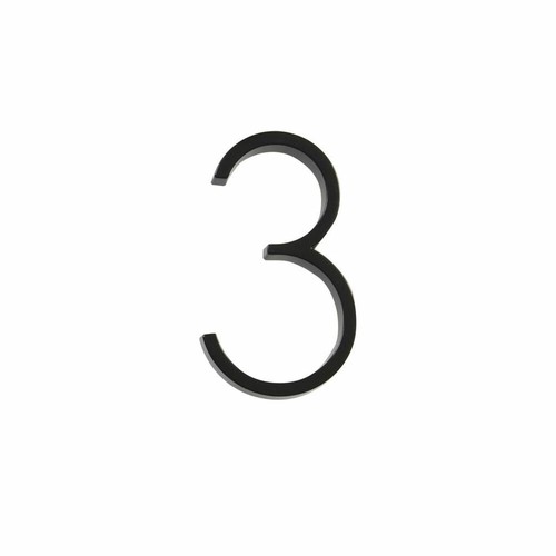 Hillman Group 844713 5in. #3 Distinctions Floating Mount House Number, Black
