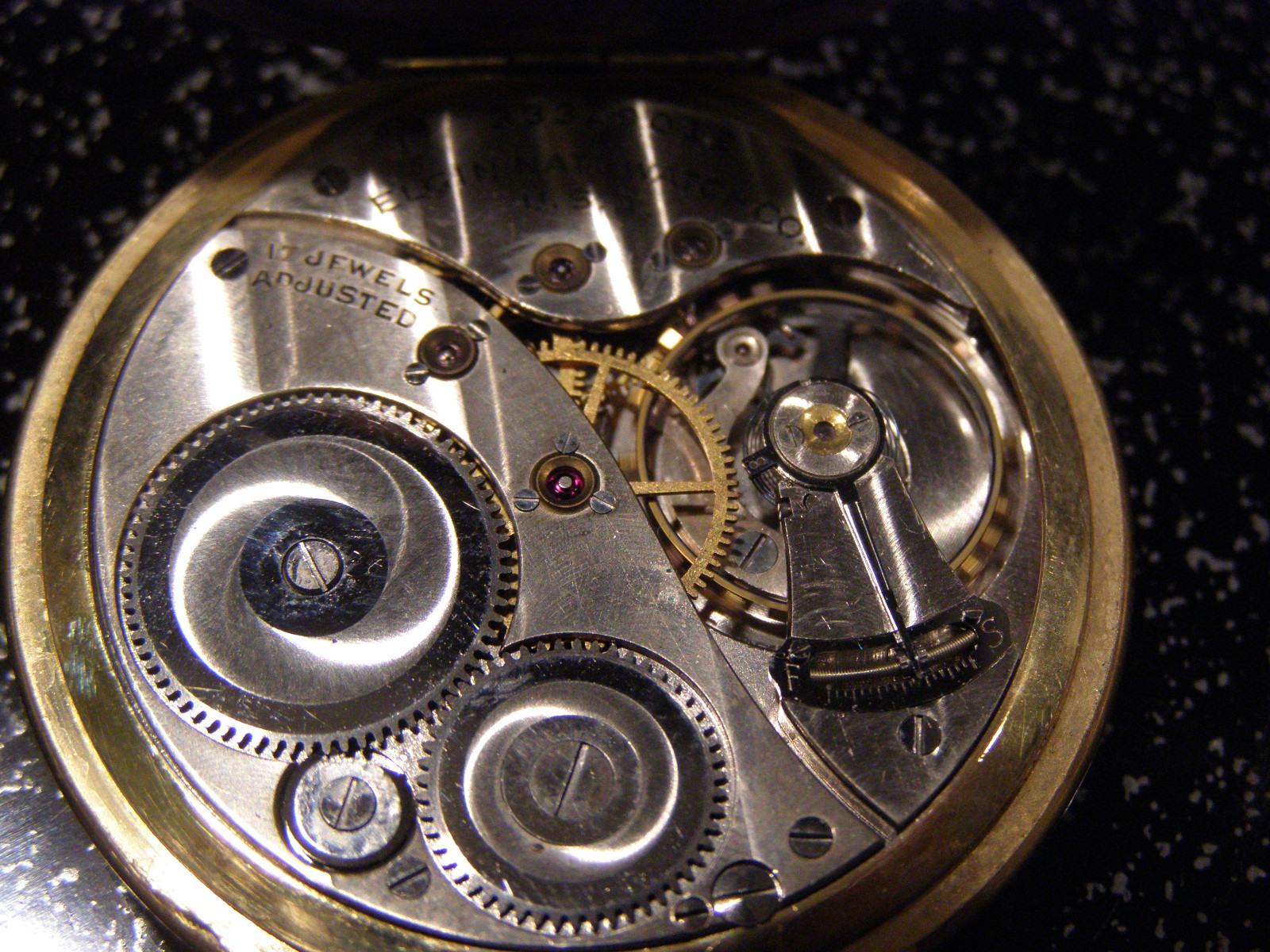 14K Gold Filled, 1930 Elgin 17J Pocket Watch Keystone case, Grade 479