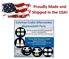 Coleman Cooler Aftermarket Replacement Parts Hinges, 1" or 1.5" Drain Plugs