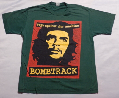 90s rage against the machine TシャツMサイズ Vintage 90s Rage Against The Machine Bombtrack Tee Shirt Size