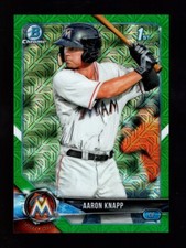 2018 BOWMAN CHROME MEGA MOJO GREEN BCP5 AARON KNAPP RC 95/99 MIAMI MARLINS