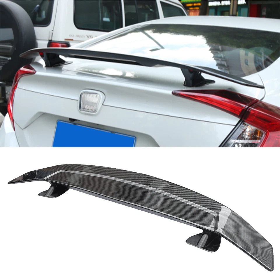 46" Rear Trunk Spoiler Racing GT Wing Carbon Fiber Look For Mitsubishi 3000GT Foto 4 de 4