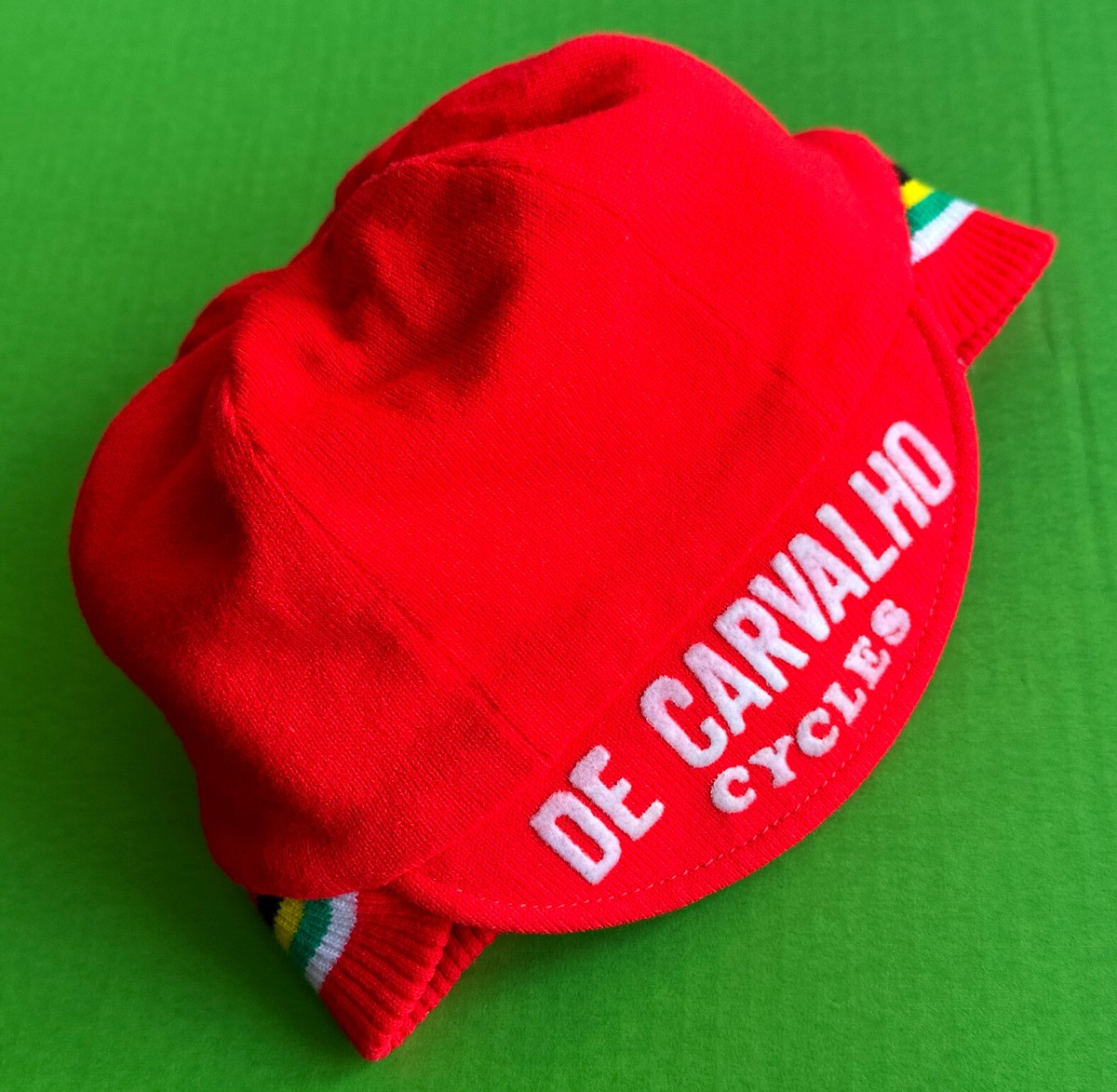 NOS Vintage CYCLES DE CARVALHO AUXERRE FRANCE Winter Cycling Hat CASQUETTE