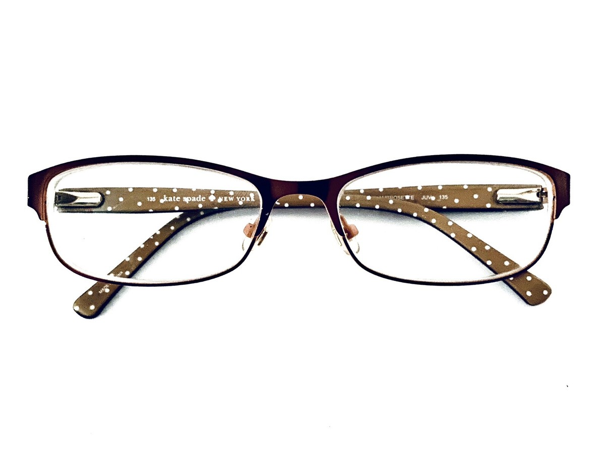 Kate Spade Ambrosette JUV Brown Polka Dot Tortoise Eyeglasses 52-17-135 Kate Spade AMBROSETTE JUV Brown/Dark Tortoise 52-17-135  main image 4