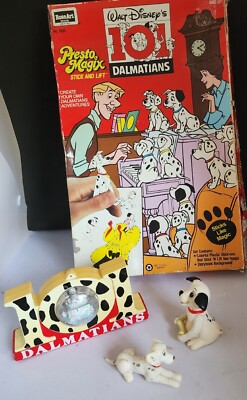 Disney Rose Art 101 Dalmations Lift And  Stick  And 3 Mc Donald Figures Lot .