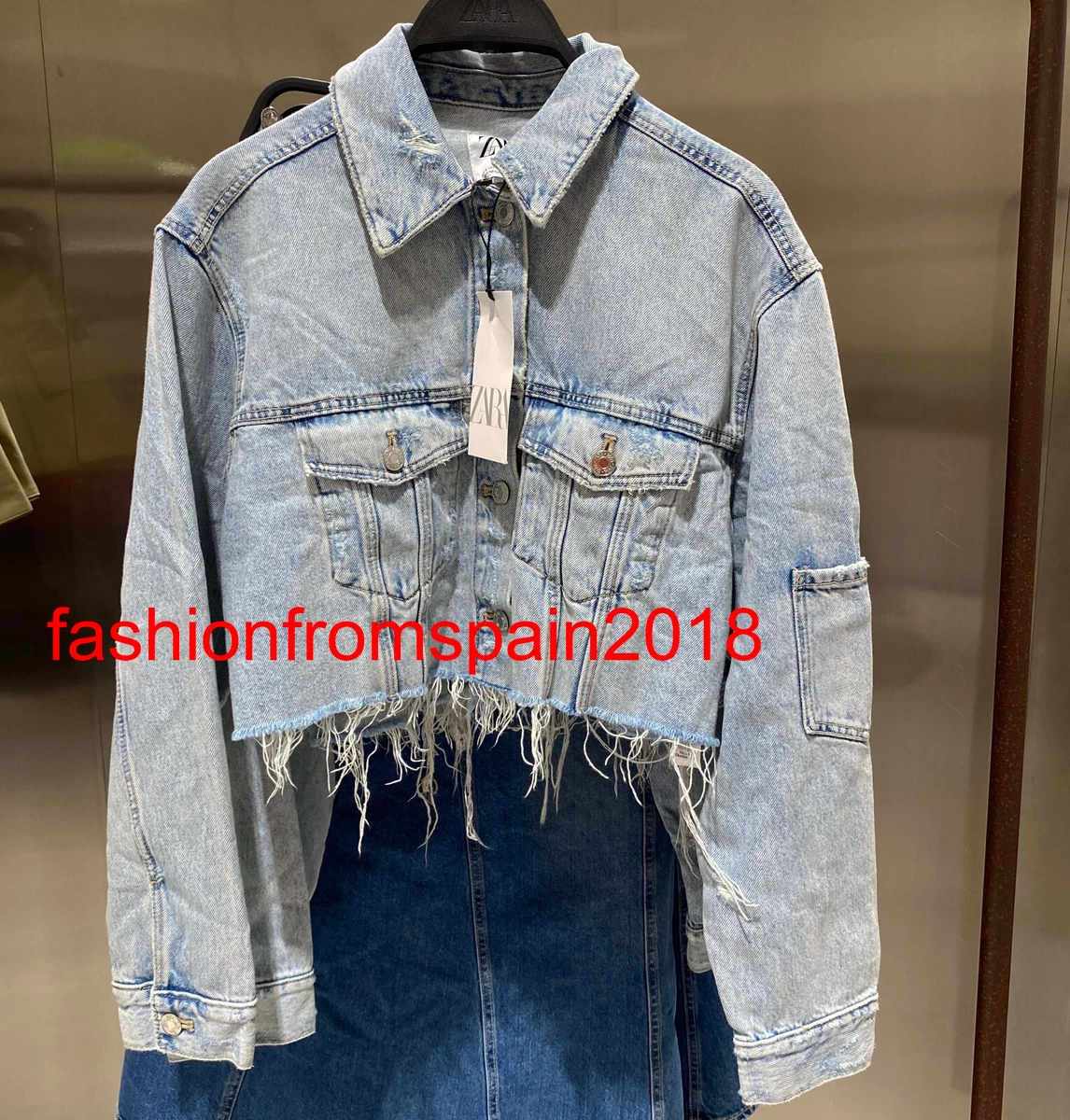 Details 113+ cropped oversized denim jacket zara noithatsi.vn