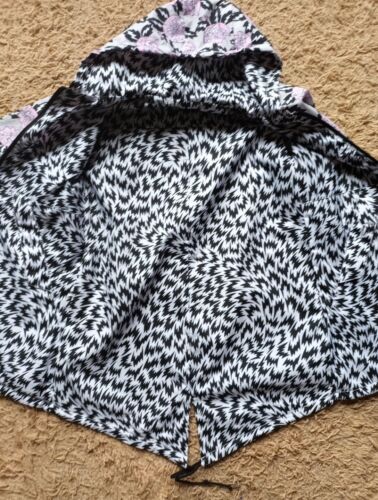 VANS Mercy Mujer Reversible Parka Abrigo Chaqueta Floral Rosa Negro Talla Pequeña S - Imagen 9 de 9