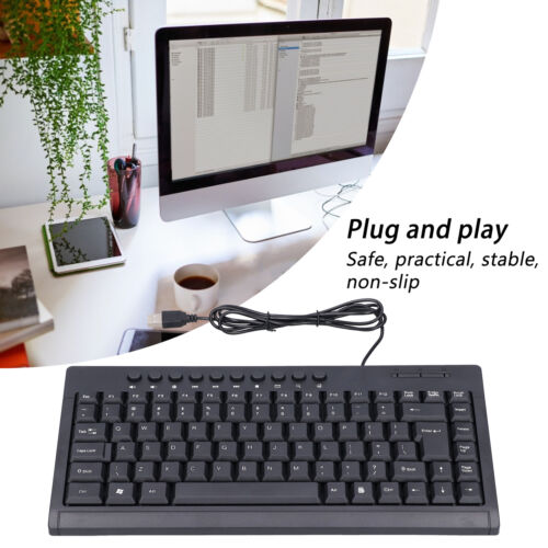 Wired Keyboard Mini 87 Keys USB Desktop Notebook Computer Accessories For Of SD3 - Afbeelding 1 van 18