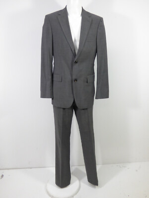 Hugo Boss men's suit size 94 de/grey striped two button suit (R 2619)
